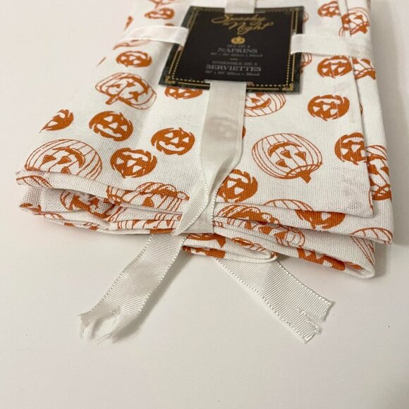 Spooky Night Set of 4 Napkins Halloween Pumpkins - Picture 10 of 10